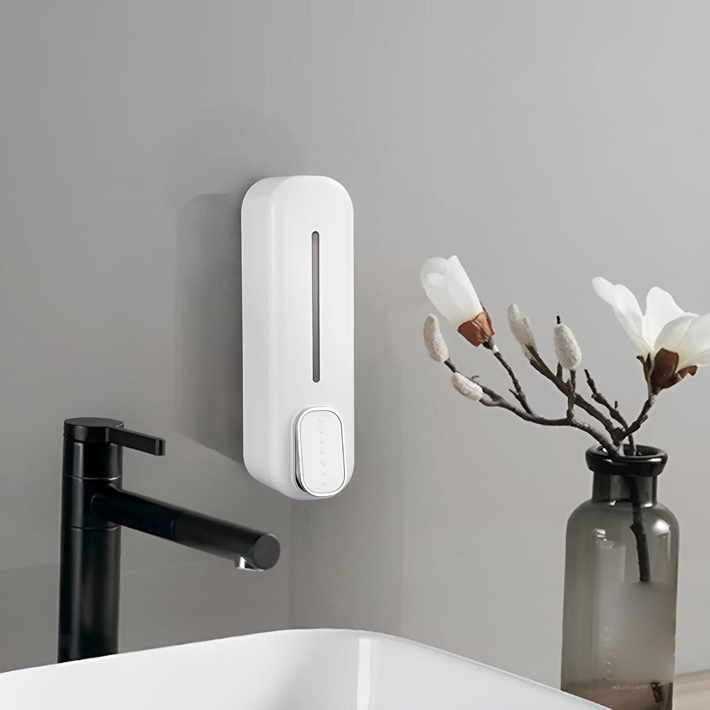 Wall-Mounted Press Soap Dispenser Wall-Mounted Press Soap Dispenser – Space-Saving for Home & Kitchen